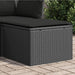 Garden Stool With Cushion Black 55x55x37 Cm Poly Rattan