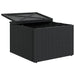 Garden Stool With Cushion Black 55x55x37 Cm Poly Rattan