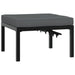 Garden Stool With Cushion Black Aluminium Abbnpix