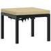 Garden Stool With Cushion Black Powder-coated Steel Abbnpla