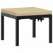 Garden Stool With Cushion Black Powder-coated Steel Abbnpla