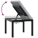 Garden Stool With Cushion Black Powder-coated Steel Abbnpli