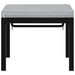 Garden Stool With Cushion Black Powder-coated Steel Abbnpli