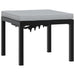 Garden Stool With Cushion Black Powder-coated Steel Abbnpli