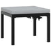 Garden Stool With Cushion Black Powder-coated Steel Abbnpli