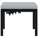 Garden Stool With Cushion Black Powder-coated Steel Abbnpli