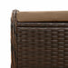 Garden Stool with Cushion Brown 58x46x46 Cm Poly Rattan