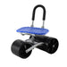 Garden Stool Foldable With Wheels Blue