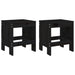 Garden Stools 2 Pcs Black 40x36x45 Cm Solid Wood Pine Nxptax