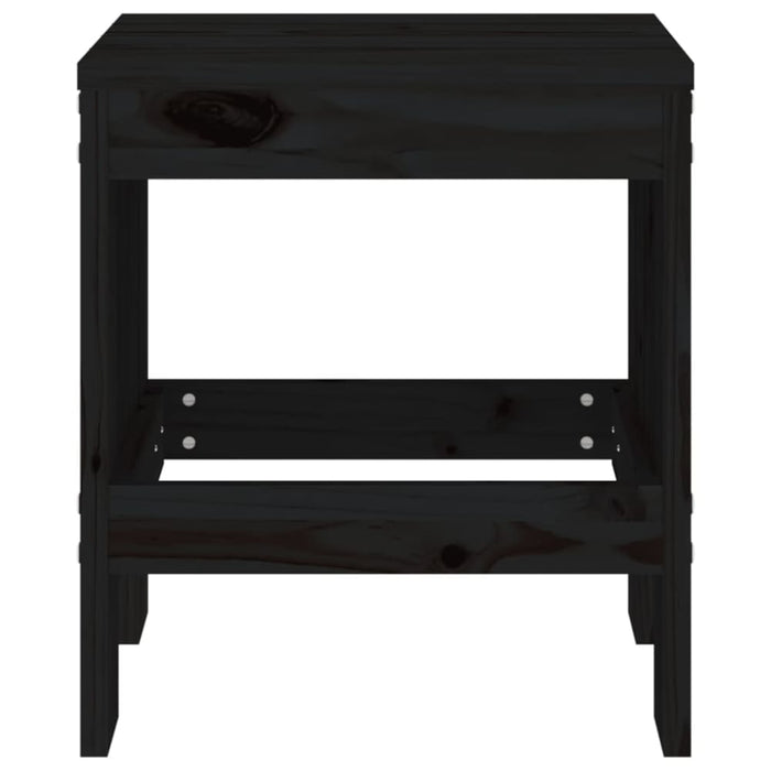 Garden Stools 2 Pcs Black 40x36x45 Cm Solid Wood Pine Nxptax