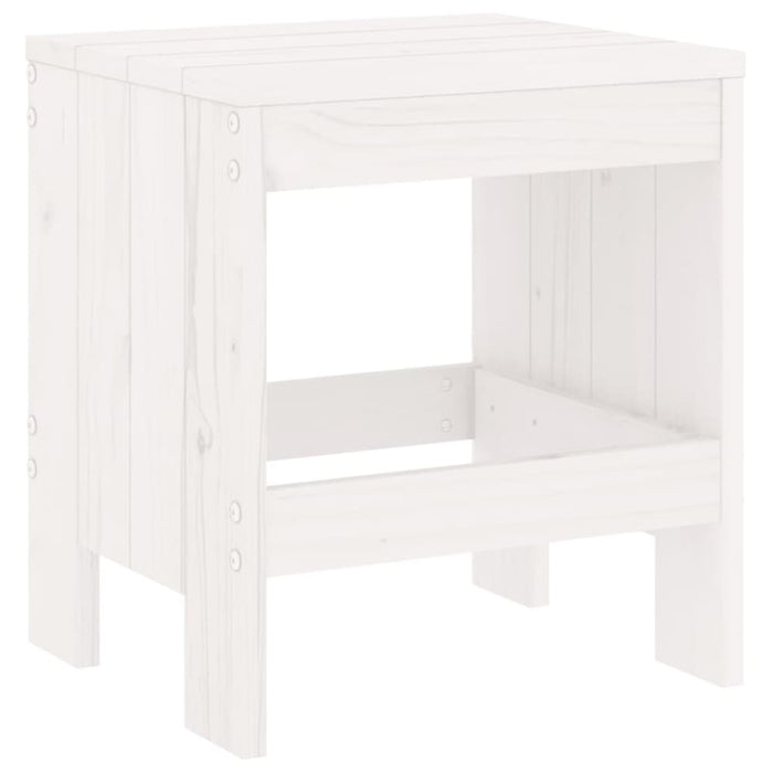 Garden Stools 2 Pcs White 40x36x45 Cm Solid Wood Pine Nxpttk