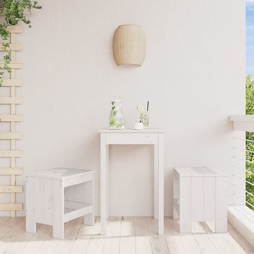 Garden Stools 2 Pcs White 40x36x45 Cm Solid Wood Pine Nxpttk