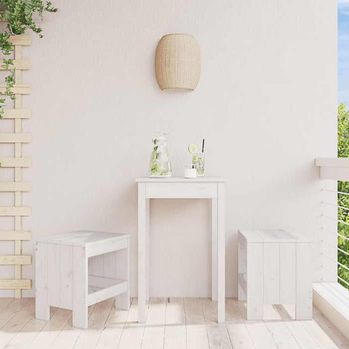 Garden Stools 2 Pcs White 40x36x45 Cm Solid Wood Pine Nxpttk