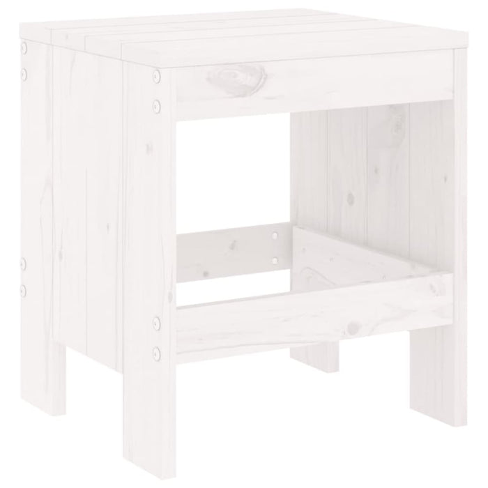 Garden Stools 2 Pcs White 40x36x45 Cm Solid Wood Pine Nxpttk