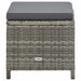 Garden Stools 4 Pcs with Cushions Poly Rattan Grey Tolipb