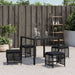 Garden Stools with Cushions 4 Pcs Black 41x41x36 Cm Poly