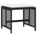 Garden Stools with Cushions 4 Pcs Black 41x41x36 Cm Poly