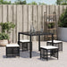 Garden Stools with Cushions 4 Pcs Black 41x41x36 Cm Poly