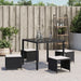Garden Stools with Cushions 4 Pcs Black 41x41x36 Cm Poly