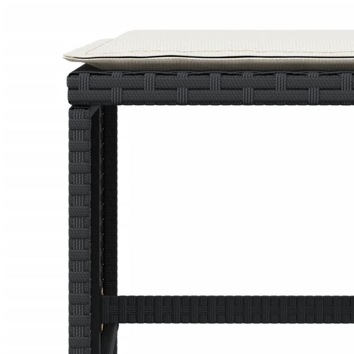 Garden Stools with Cushions 4 Pcs Black 41x41x36 Cm Poly