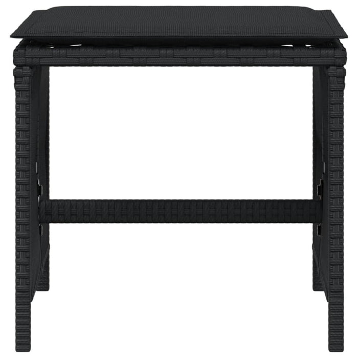 Garden Stools with Cushions 4 Pcs Black 41x41x36 Cm Poly
