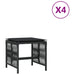 Garden Stools with Cushions 4 Pcs Black 41x41x36 Cm Poly