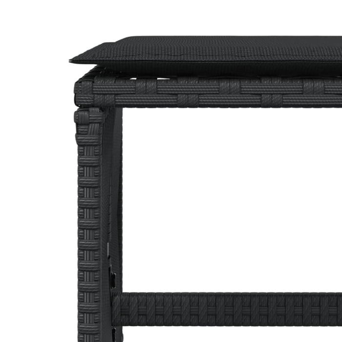 Garden Stools with Cushions 4 Pcs Black 41x41x36 Cm Poly