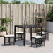 Garden Stools with Cushions 4 Pcs Black 41x41x36 Cm Poly