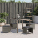 Garden Stools with Cushions 4 Pcs Grey 41x41x36 Cm Poly