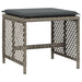 Garden Stools with Cushions 4 Pcs Grey 41x41x36 Cm Poly