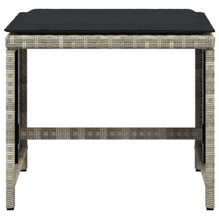 Garden Stools with Cushions 4 Pcs Light Grey 41x41x36 Cm