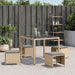 Garden Stools with Cushions 4 Pcs Mix Beige 41x41x36 Cm