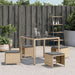 Garden Stools with Cushions 4 Pcs Mix Beige 41x41x36 Cm