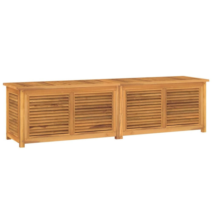 Garden Storage Box with Bag 200x50x53 Cm Solid Wood Teak