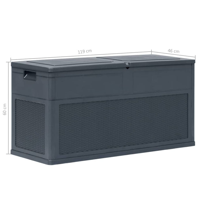 Garden Storage Box 320 l Anthracite Aplkb