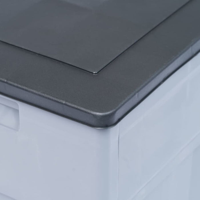 Garden Storage Box 320 l Grey Black Aplnk