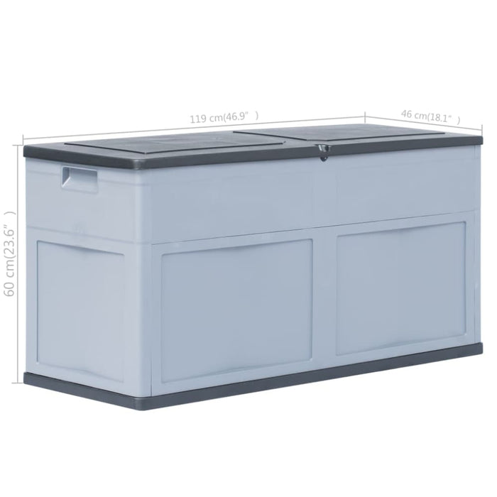Garden Storage Box 320 l Grey Black Aplnk