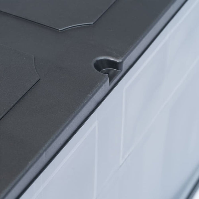 Garden Storage Box 320 l Grey Black Aplnk