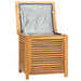 Garden Storage Box with Bag 60x50x58 Cm Solid Wood Teak