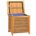 Garden Storage Box with Bag 60x50x58 Cm Solid Wood Teak
