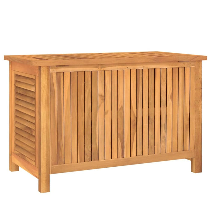 Garden Storage Box with Bag 90x50x58 Cm Solid Wood Teak
