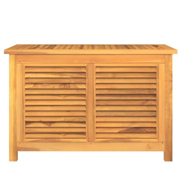 Garden Storage Box with Bag 90x50x58 Cm Solid Wood Teak