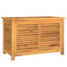Garden Storage Box with Bag 90x50x58 Cm Solid Wood Teak