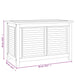 Garden Storage Box with Bag 90x50x58 Cm Solid Wood Teak