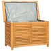 Garden Storage Box with Bag 90x50x58 Cm Solid Wood Teak