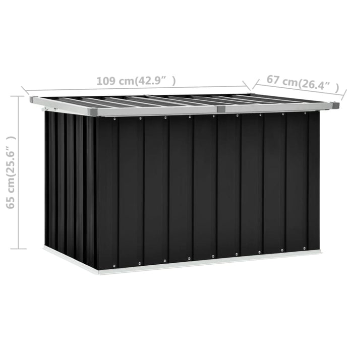Garden Storage Box Anthracite 109x67x65 Cm Alxpk
