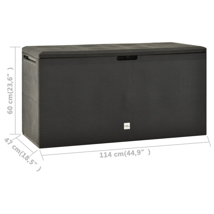 Garden Storage Box Anthracite 114x47x60 Cm Akaal