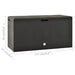 Garden Storage Box Anthracite 114x47x60 Cm Akaal