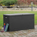 Garden Storage Box Anthracite 120x56x63 Cm Pp Rattan Atioo