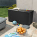 Garden Storage Box Anthracite 120x56x63 Cm Pp Rattan Atioo